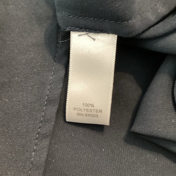 Banana Republic Blouse Size 2 Navy Sheer Sleeveless Button Front - Picture 6 of 7